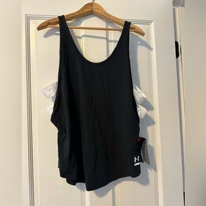 Black and white womans tank top.  Size XL.  Under Armor.